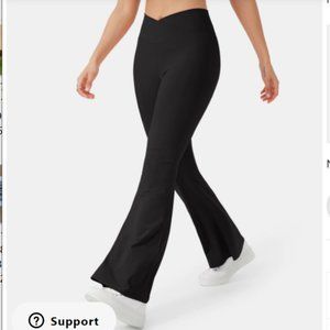 HALARA Crossover High Waisted Back Pocket Super Flare Leggings